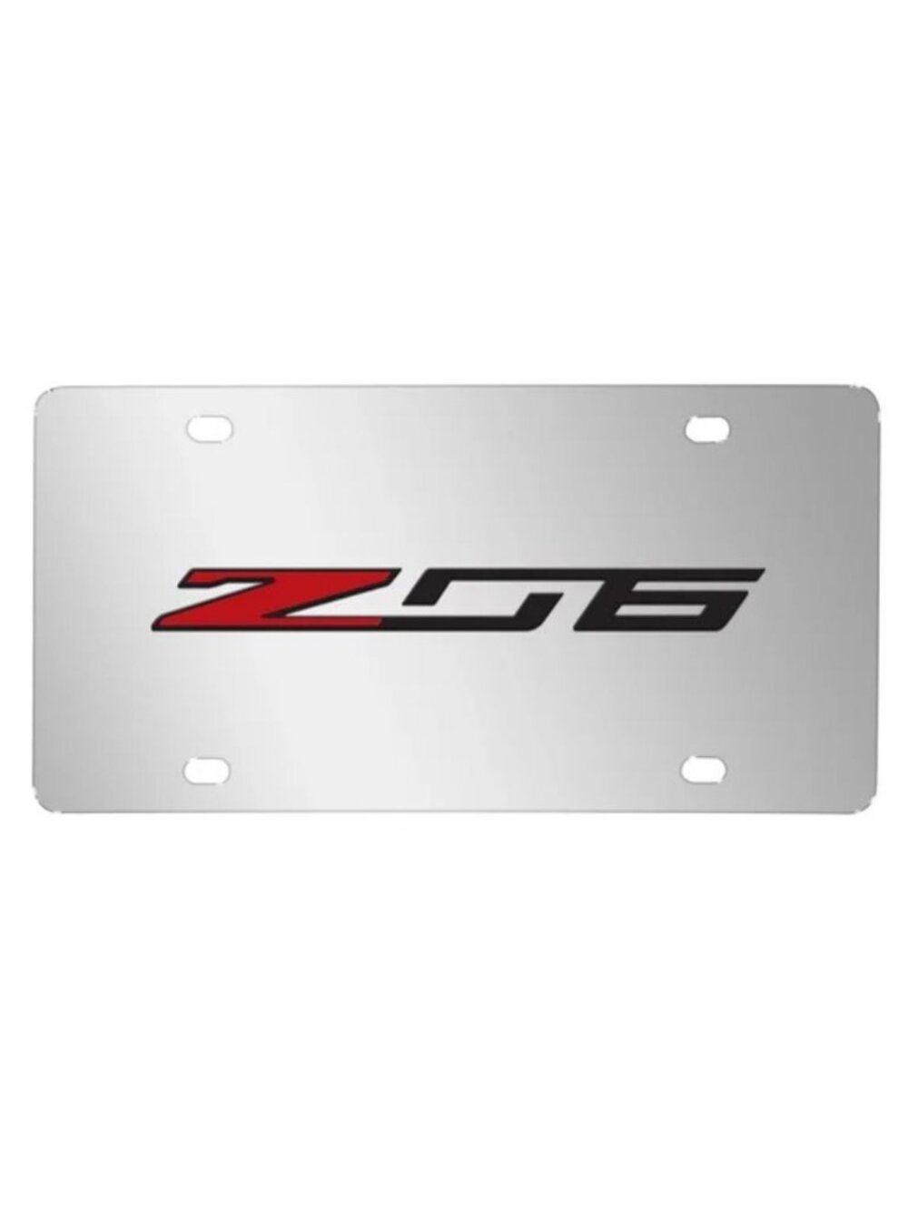 Chevrolet 2014 Corvette C7 Z06 Mirror Chrome Metal License Plate